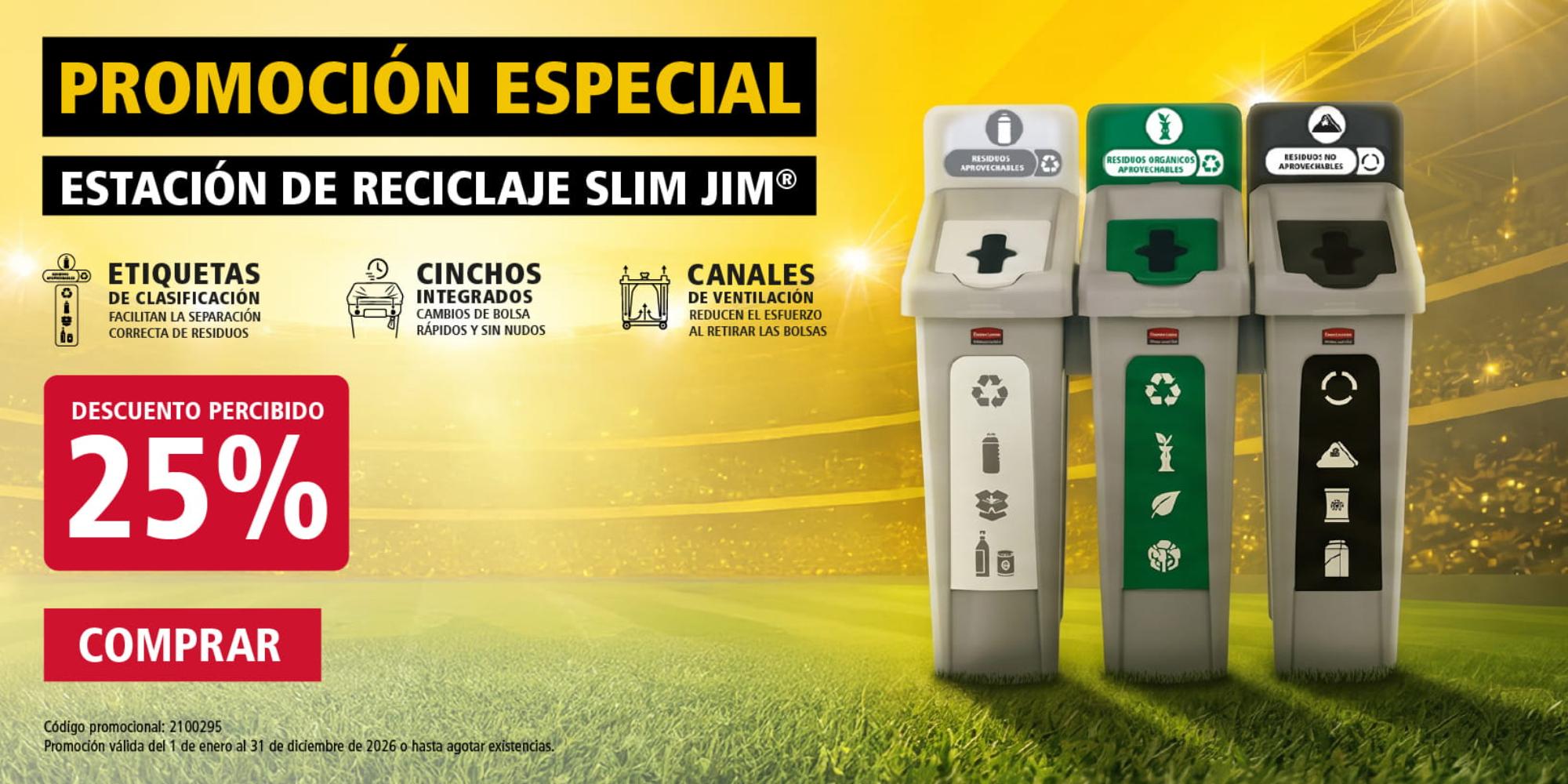 Oferta en estación de reciclaje