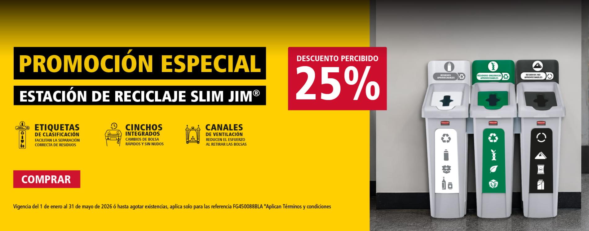 Oferta en estación de reciclaje