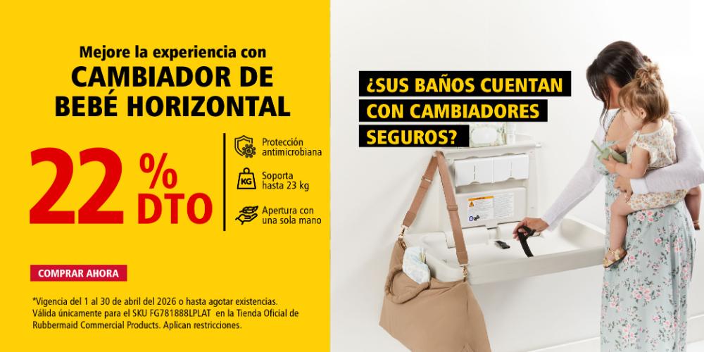 Oferta en cambiador horizontal Rubbermaid