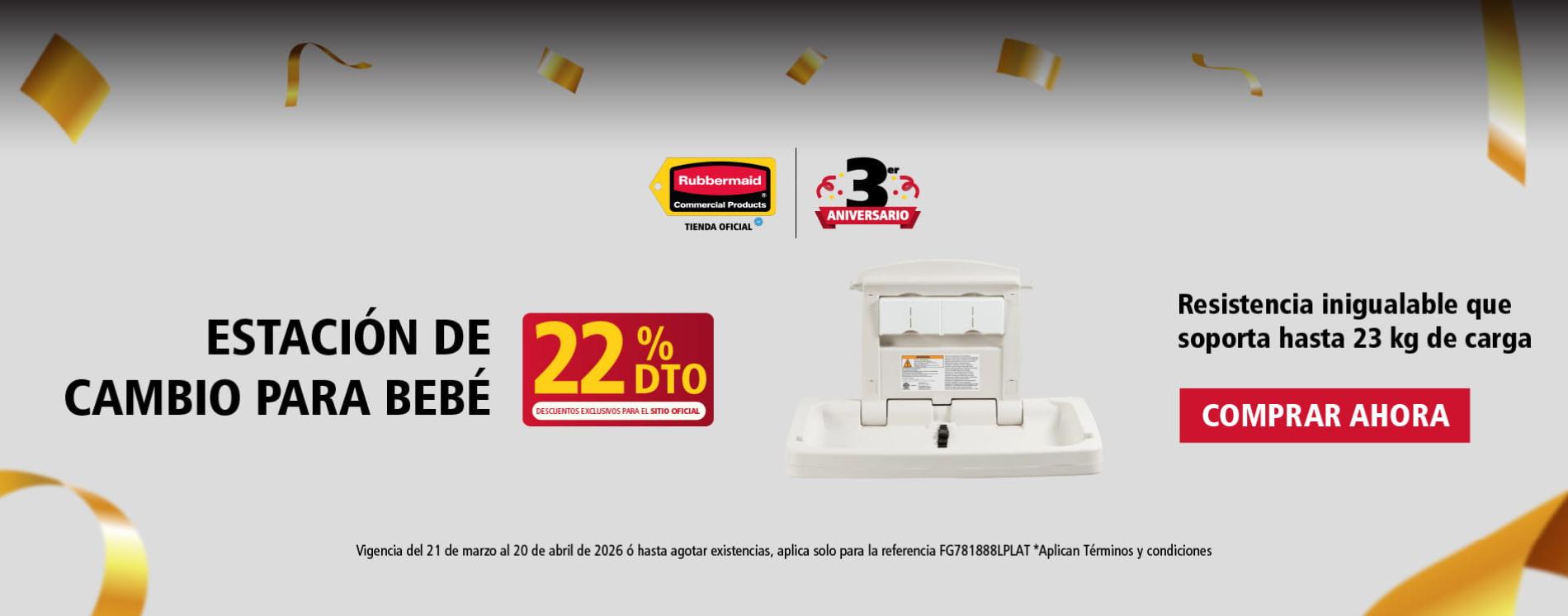 Estación de cambio de pañal Rubbermaid