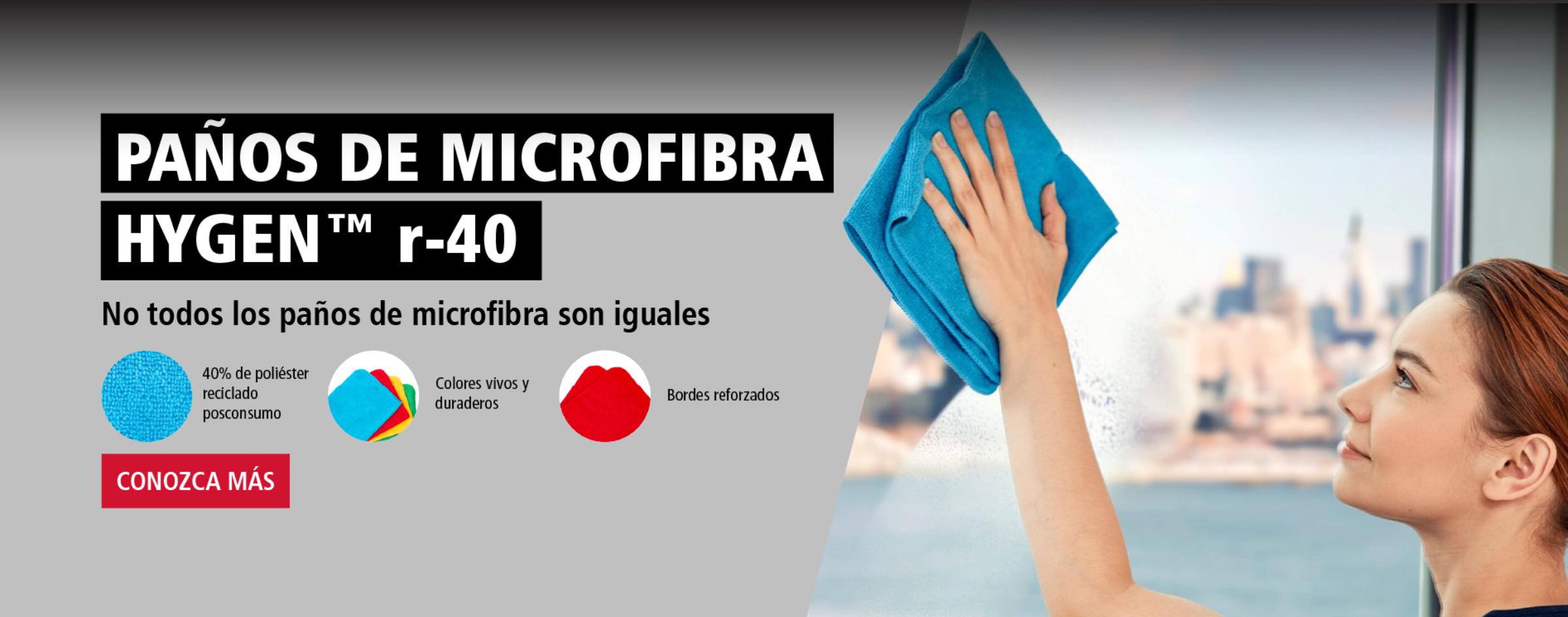Lanzamiento paños de microfibra Hygen r-40