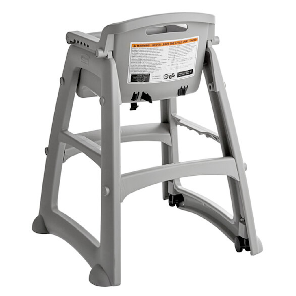 Silla Comedor Para Bebé Rubbermaid Con Ruedas Gris + Bandeja FG780508PLAT _4