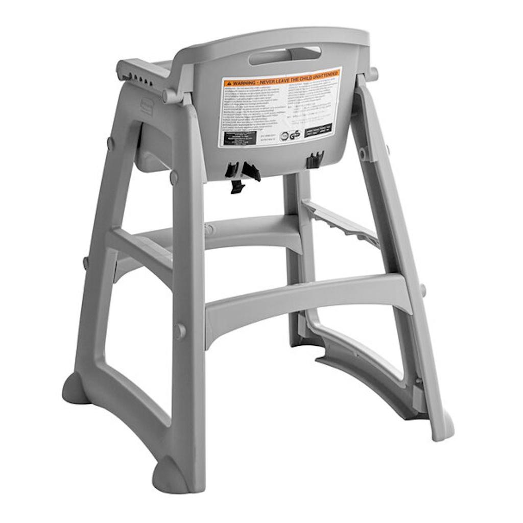 Silla Comedor Bebé Rubbermaid Sin Ruedas Gris Gratis Bandeja FG781408PLAT_3