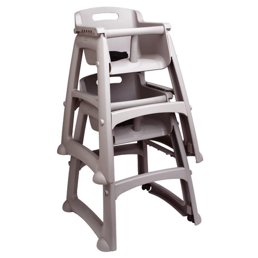 Silla Comedor Bebé Rubbermaid Con Ruedas Gris Gratis Bandeja FG780508PLAT_7