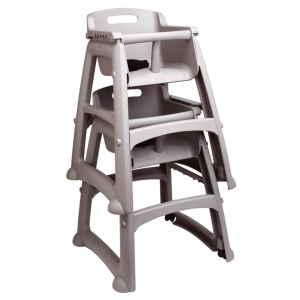 Silla Comedor Bebé Rubbermaid Con Ruedas Gris Gratis Bandeja FG780508PLAT_7
