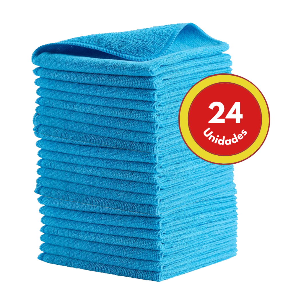 Kit x24 Paños de Microfibra Rubbermaid HYGEN R-40 40x40 cm Azul_1