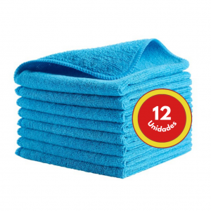 Kit x12 Paños de Microfibra Rubbermaid HYGEN R-40 40x40 cm Azul _1