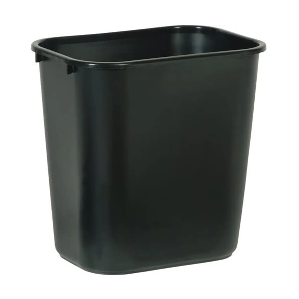 Papelera Rectangular Mediana 26.6 Lt Negro Rubbermaid FG295600BLA_1