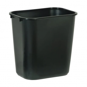 Papelera Rectangular Mediana 26.6 Lt Negro Rubbermaid FG295600BLA_1