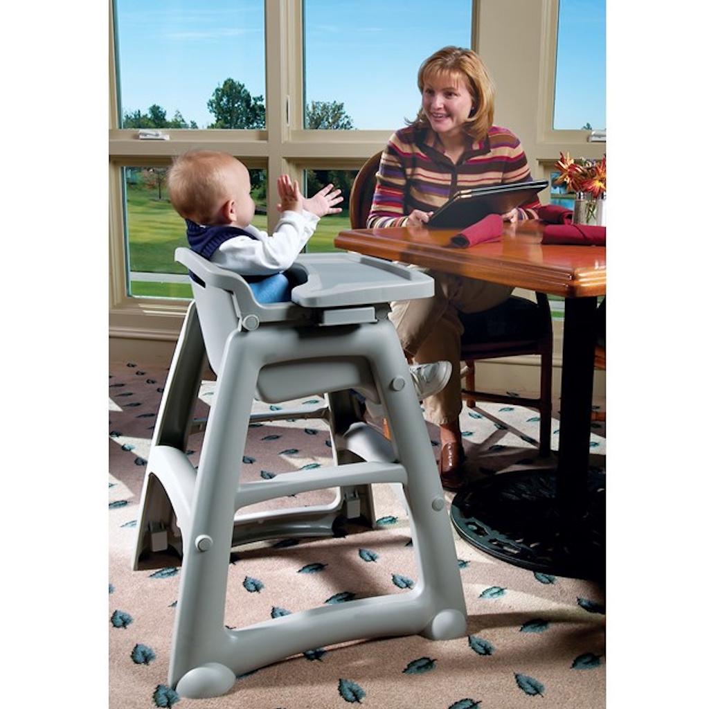 Silla Comedor Bebé Rubbermaid Sin Ruedas Gris Gratis Bandeja FG781408PLAT_18