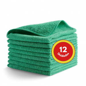 Kit x12 Paños de Microfibra Rubbermaid HYGEN R-40 40x40 cm Verde_1