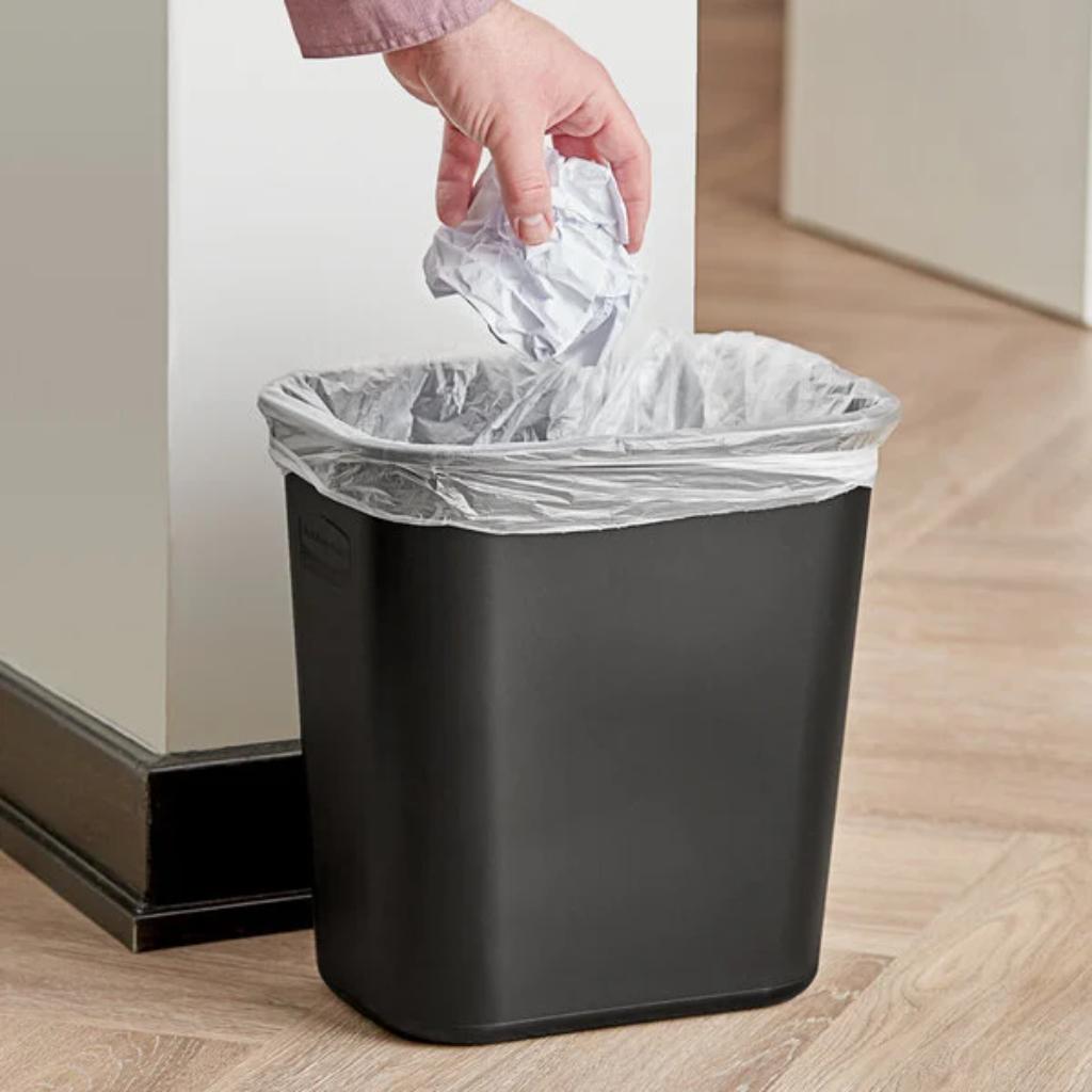 Papelera Tipo Escritorio 13 Litros Negro Sin Tapa FG295500BLA_2
