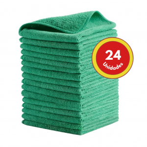 Kit x24 Paños de Microfibra Rubbermaid HYGEN R-40 40x40 cm Verde_1