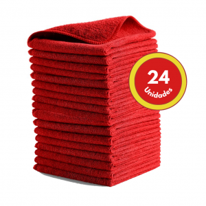 Kit x24 Paños de Microfibra Rubbermaid HYGEN R-40 40x40 cm Rojo_1