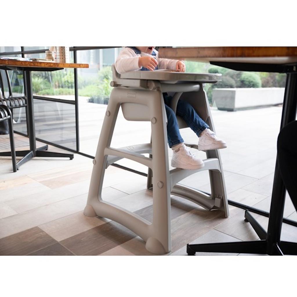 Silla Comedor Para Bebé Rubbermaid Sin Ruedas Gris + Bandeja FG781408PLAT _9
