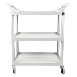 Carro de Servicio Abierto Tres Estantes 300 Libras Blanco FG409100OWHT_5