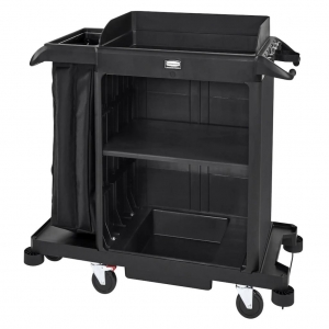 Carro Camarista Compacto Negro Rubbermaid 2202585_1