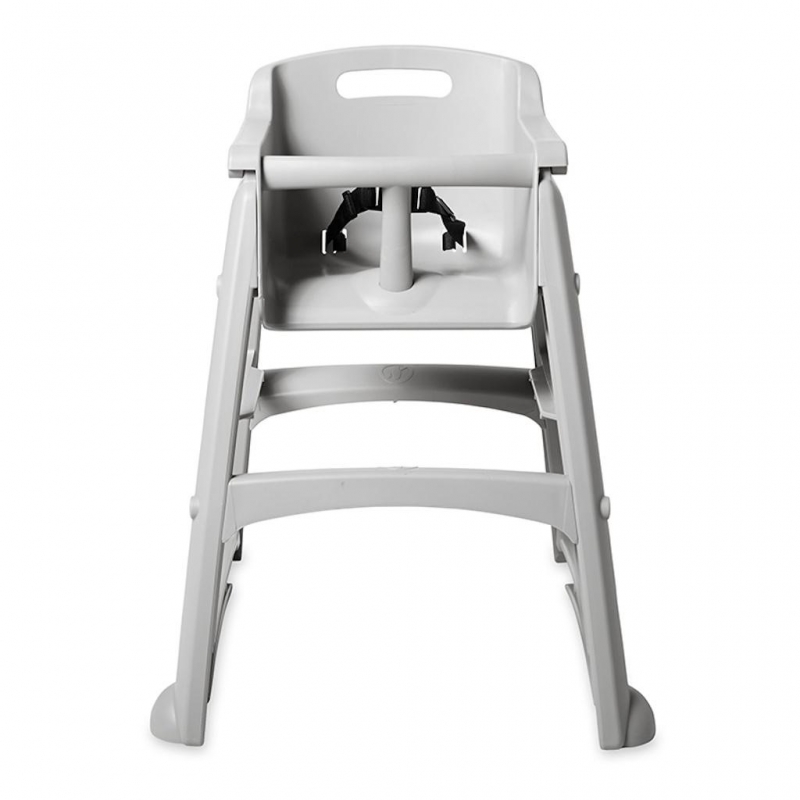 Silla Comedor Para Bebé Rubbermaid Sin Ruedas Gris + Bandeja FG781408PLAT _5