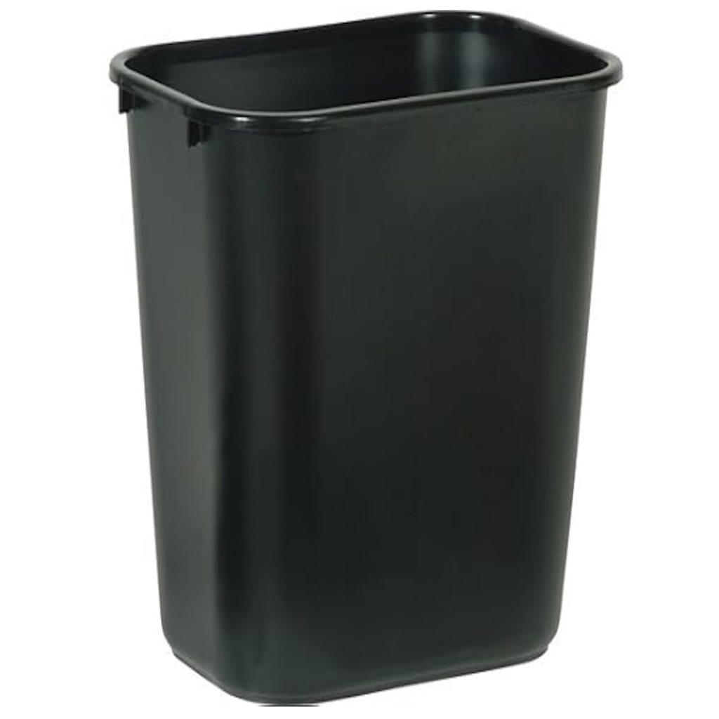 Papelera Rectangular Grande 40 Litros Negro Rubbermaid FG295700BLA_1