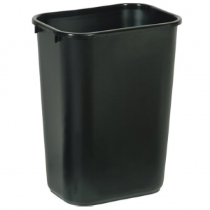 Papelera Rectangular Grande 40 Litros Negro Rubbermaid FG295700BLA_1