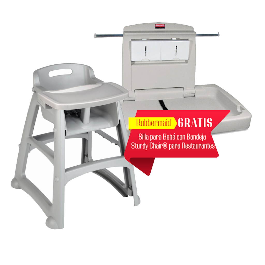 Kit Cambiador + Silla de Bebé con Bandeja para Negocios y Restaurantes _1