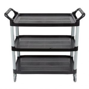 Carro de Servicio Abierto Tres Estantes 300 Libras Negro FG409100BLA_2