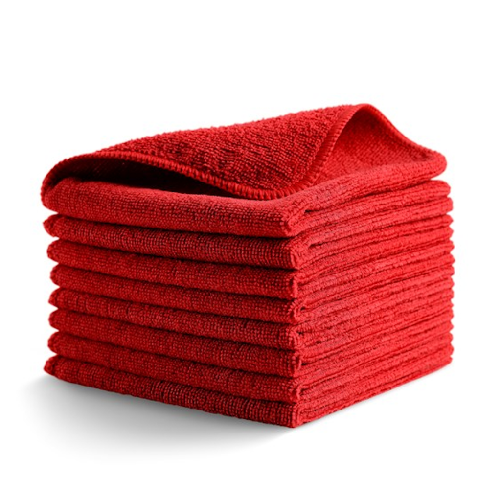 Kit x24 Paños de Microfibra Rubbermaid HYGEN R-40 40x40 cm Rojo_3