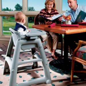 Silla Comedor Bebé Rubbermaid Sin Ruedas Gris Gratis Bandeja FG781408PLAT_17