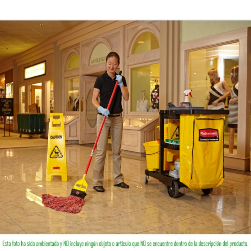 Kit de Limpieza: Carro limpieza + Balde WaveBrake 33 Litros + Señal de piso _11