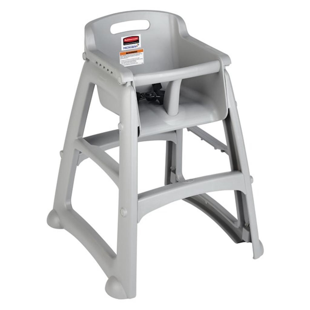 Silla Comedor Bebé Rubbermaid Sin Ruedas Gris Gratis Bandeja FG781408PLAT_2