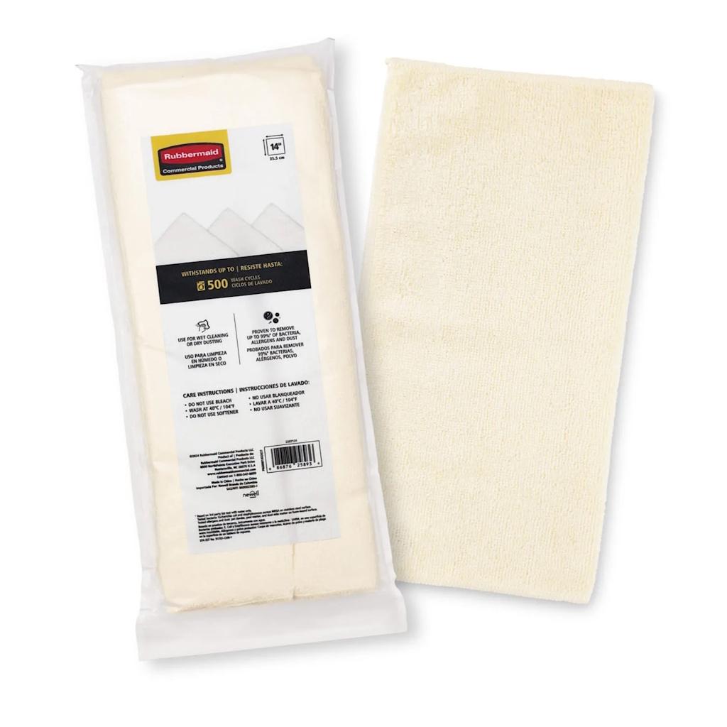 Pack X6 de Paños de Microfibra Blanco De Uso General Rubbermaid 2207131_2