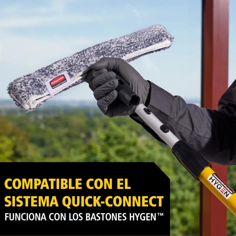 Kit Inicial Profesional para Limpieza de Vidrios Rubbermaid 35 cm con Bastón Quick-Connect 2221951_4