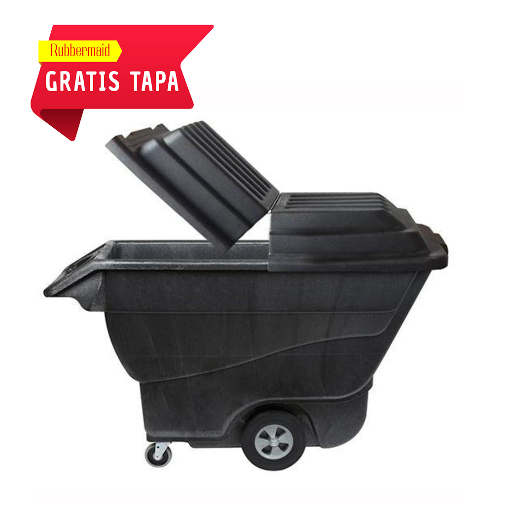 Practiwagon Volcador 800 Litros 1 Yarda GRATIS Tapa Negro Rubbermaid FG9T1500BLA - Rubbermaid Commercial Products