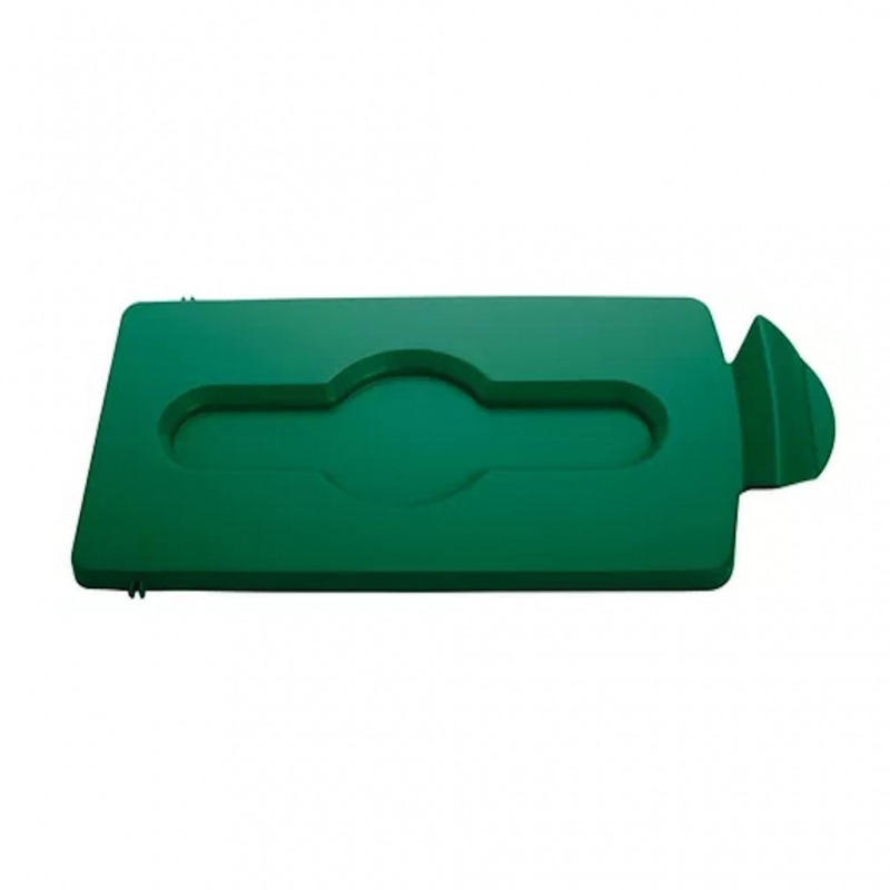 Tapa Verde Cerrada para Estación de Reciclaje Slim Jim® Rubbermaid 2007884_1