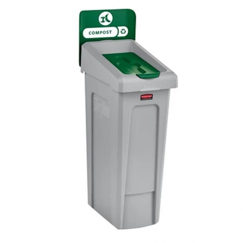 Tapa Verde Cerrada para Estación de Reciclaje Slim Jim® Rubbermaid 2007884_2