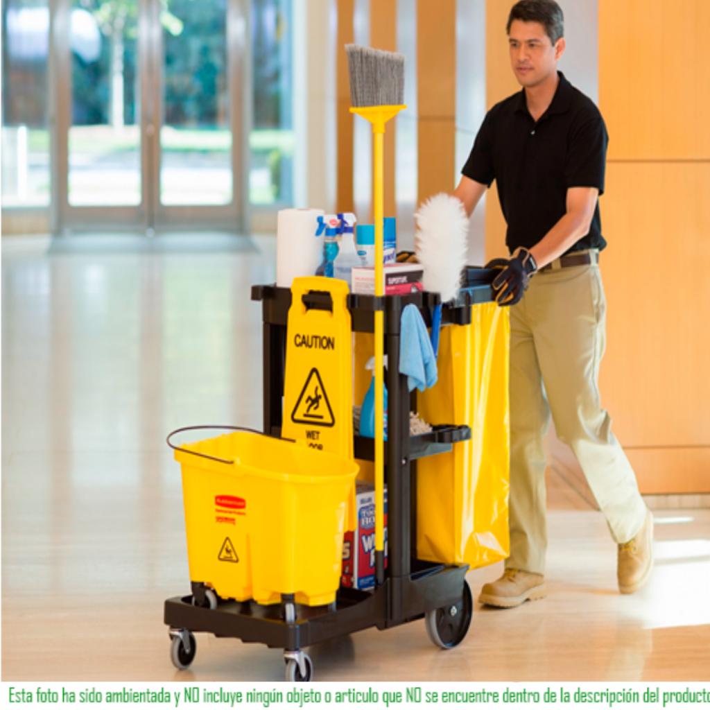 Kit de Limpieza: Carro limpieza + Balde WaveBrake 33 Litros + Señal de piso _6